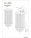 ANDROMEDA * Colgante Redondo 24xLED 5W 3000K W/T Cristal